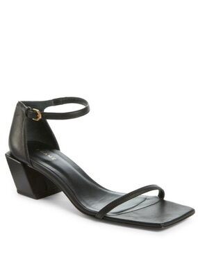 Frame Block Heel Sandal Black